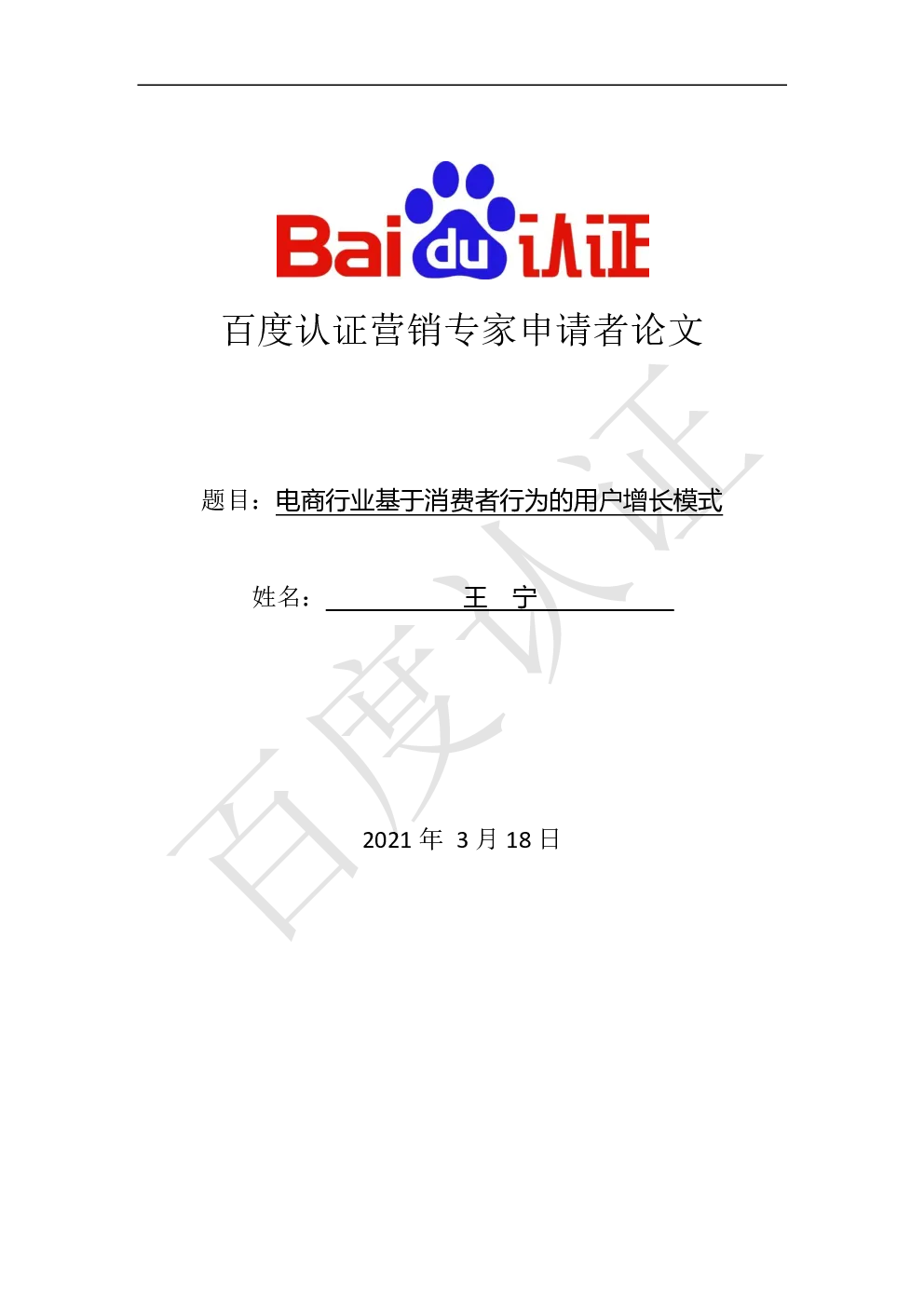 报告封面