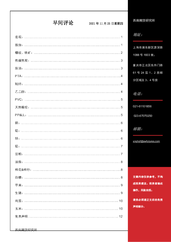 早间评论
