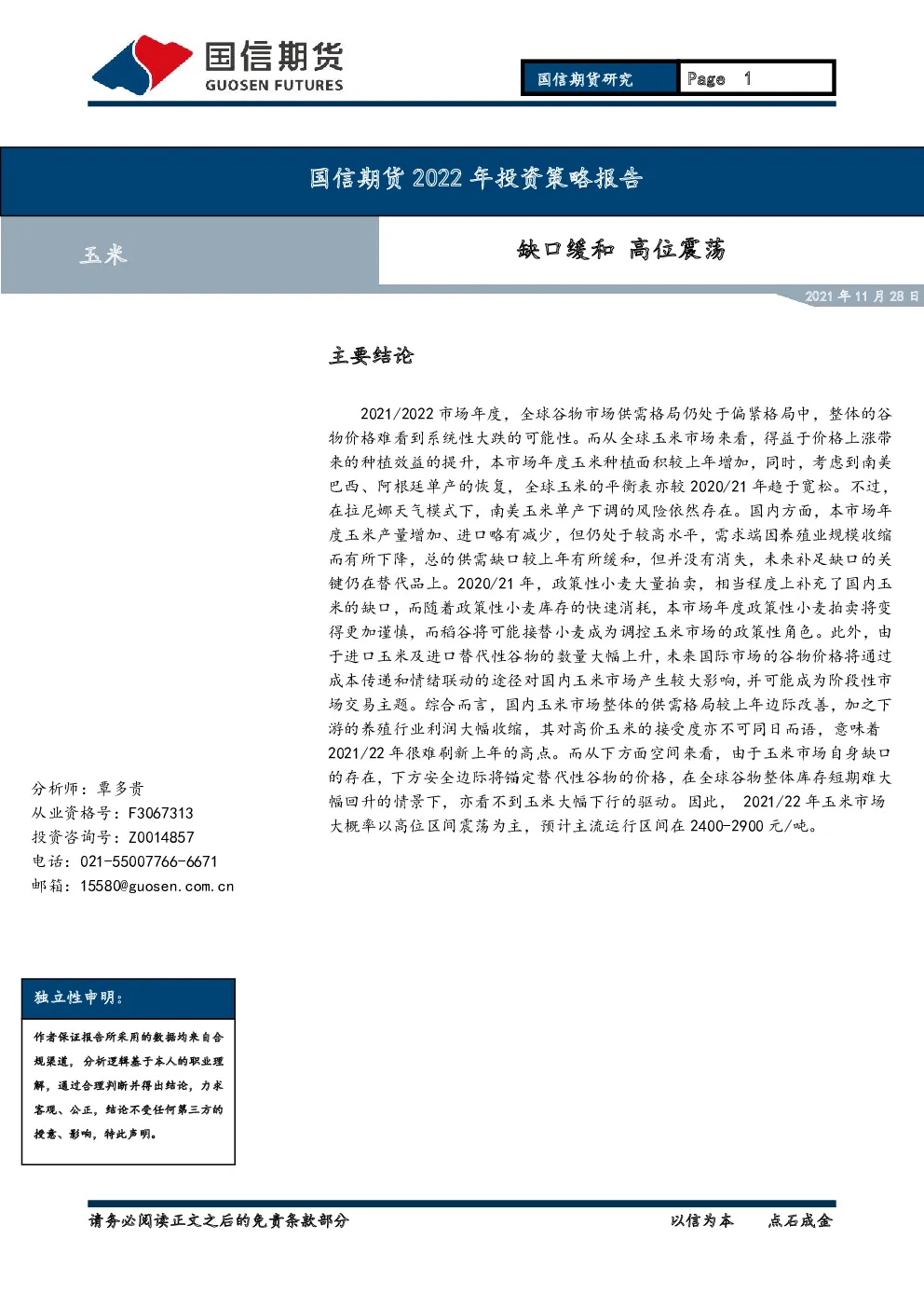 报告封面