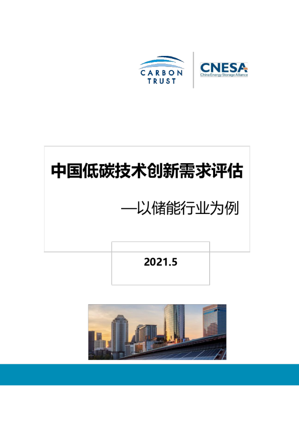中国低碳技术创新需求评估：以储能行业为例