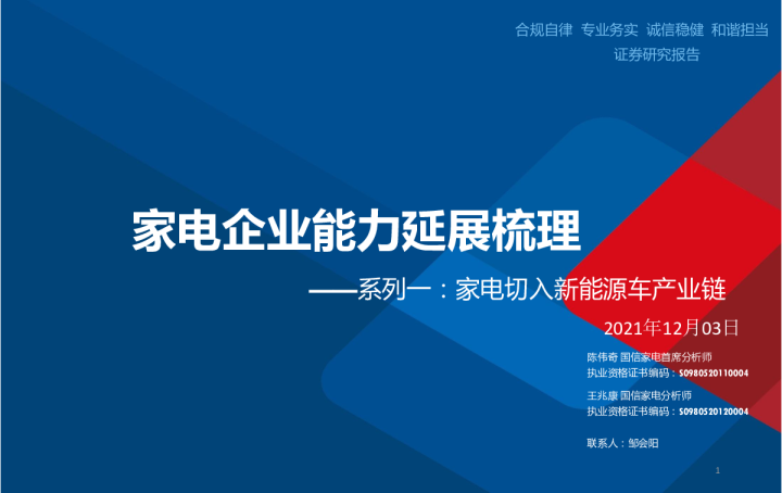 家电企业能力延展梳理