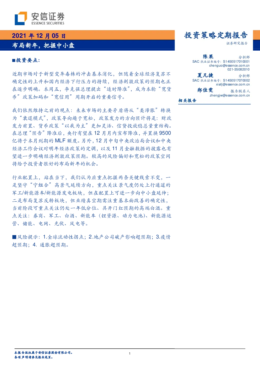 报告封面