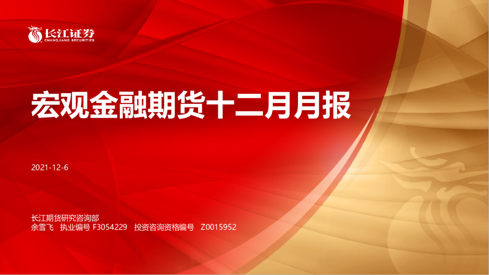 宏观金融期货十二月月报