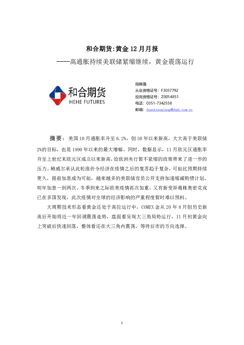 报告封面
