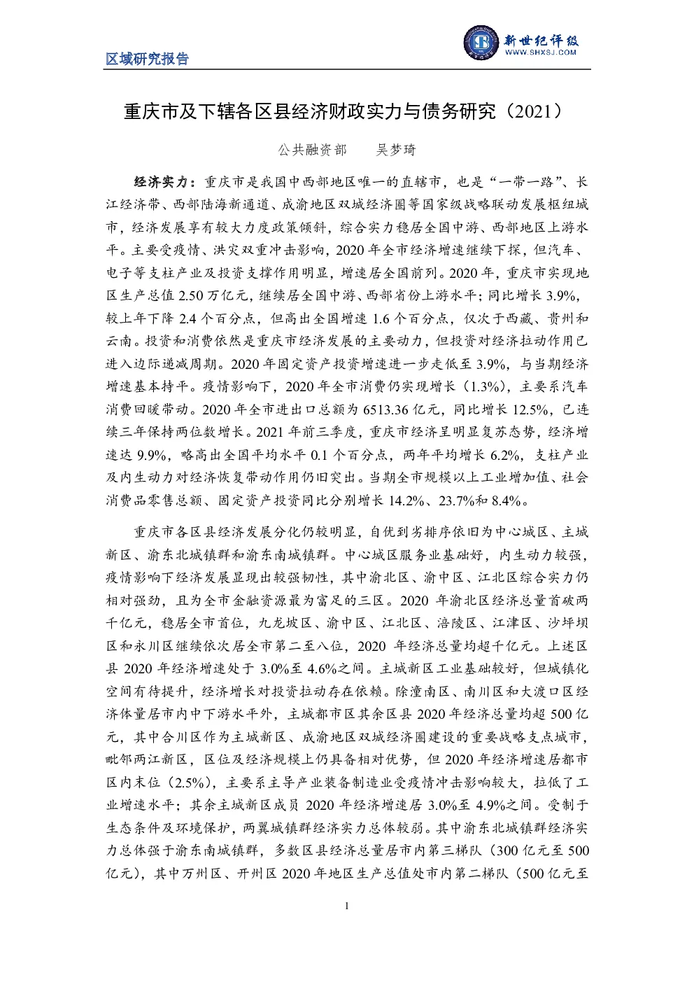 报告封面