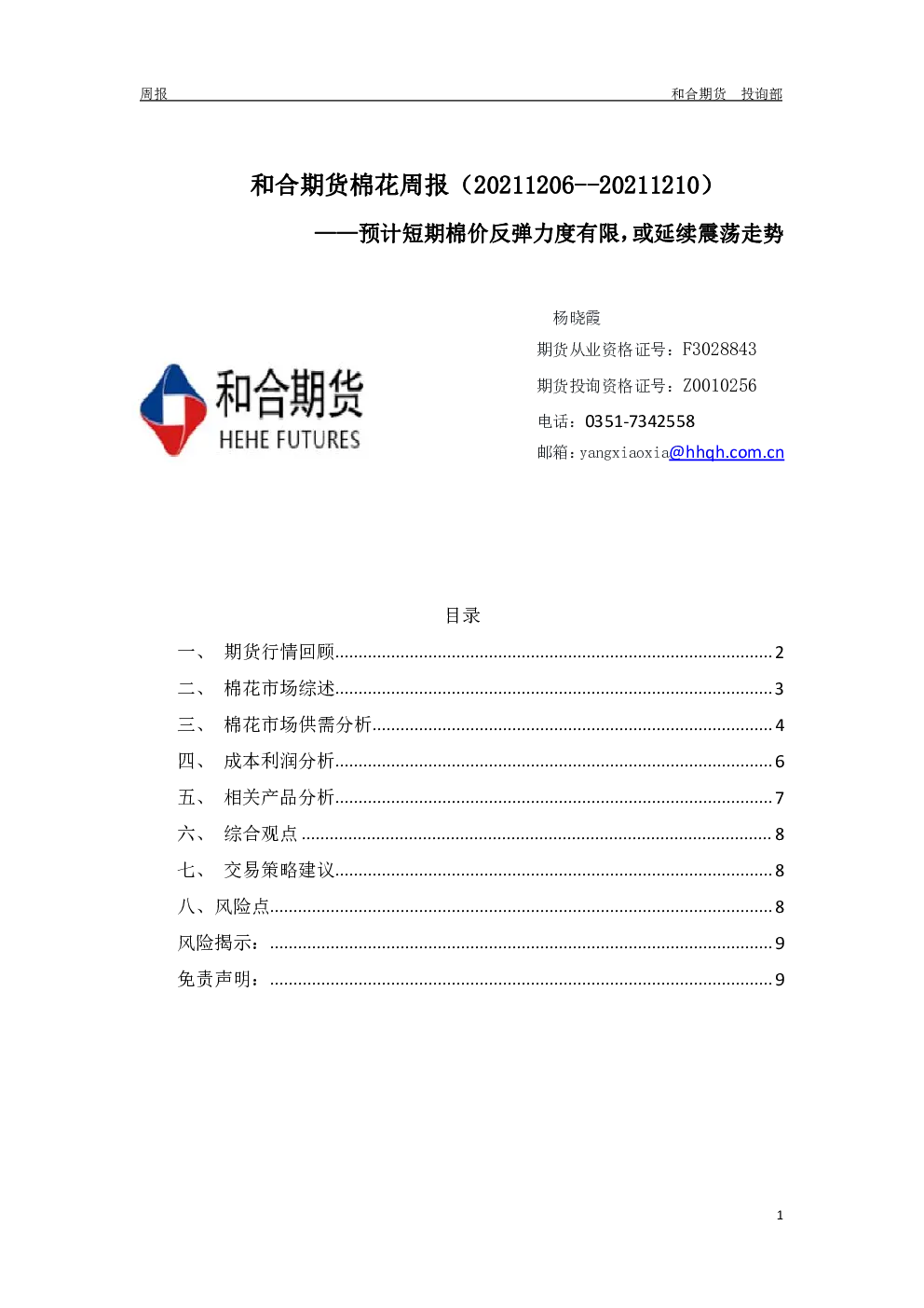 报告封面