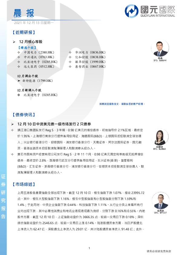国元国际晨报
