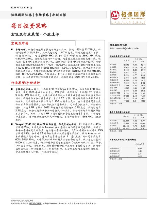 招财日报：每日投资策略