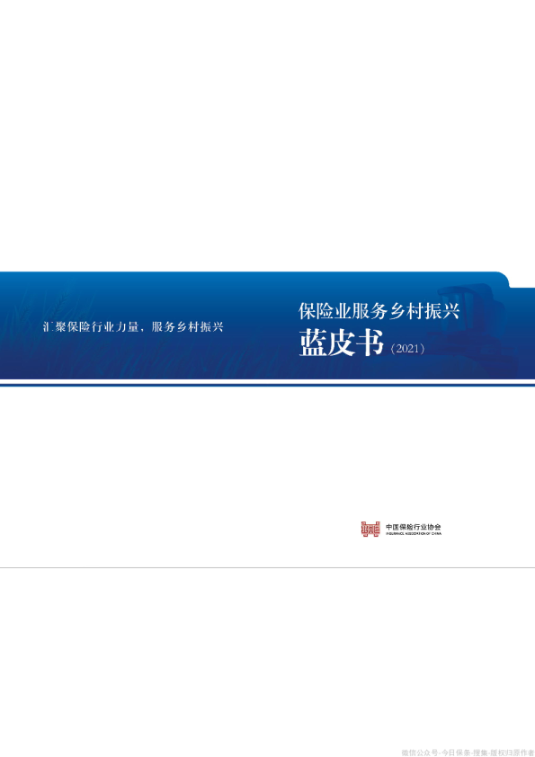 保险业服务乡村振兴蓝皮书（2021）