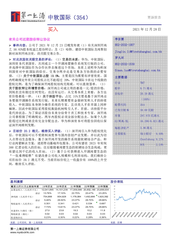 更新报告：有关公司近期股份转让协议