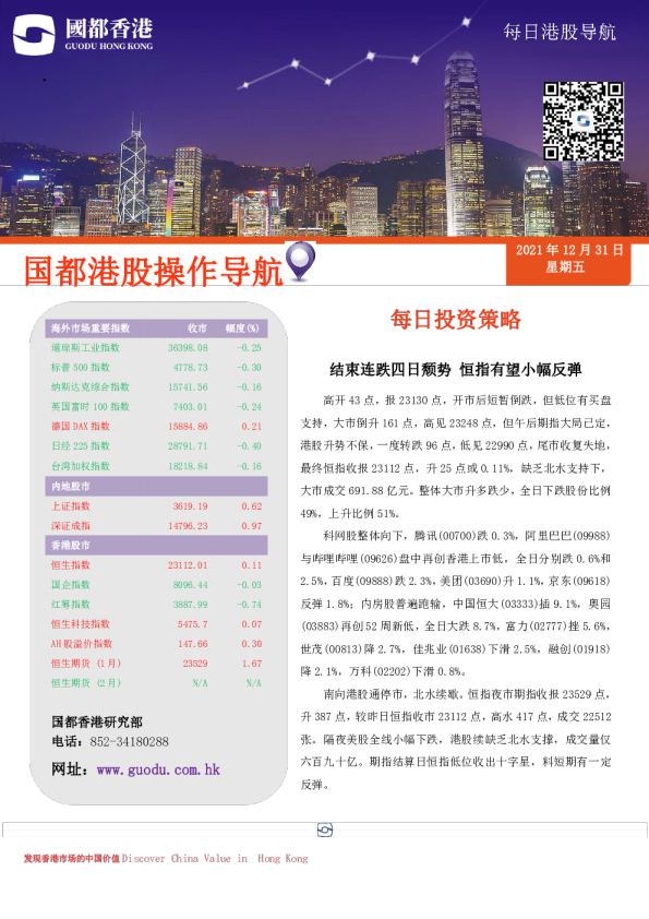 每日港股导航