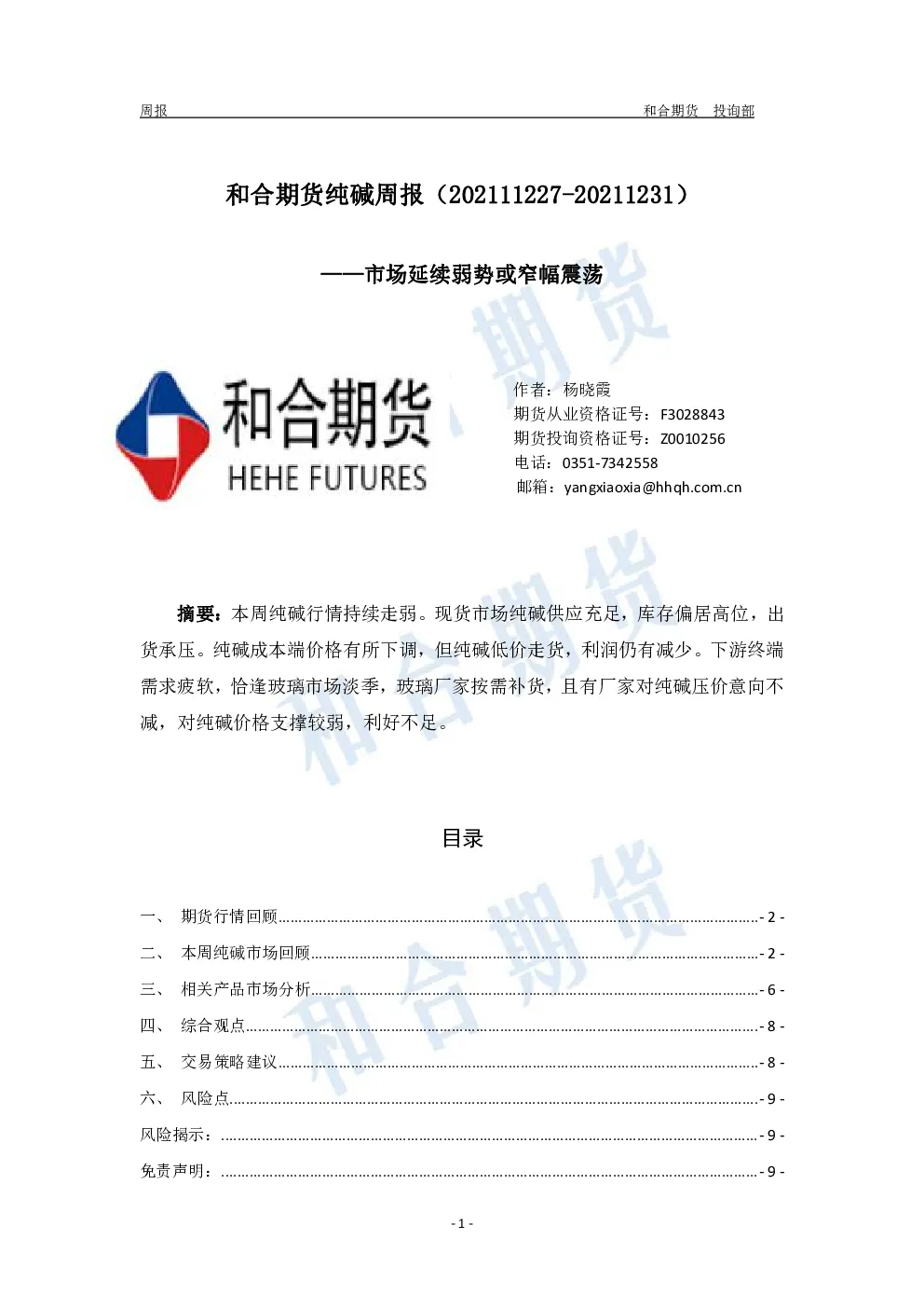 报告封面
