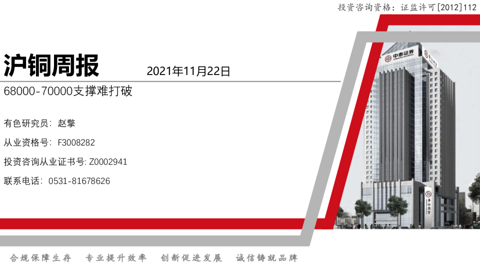 沪铜周报：68000-70000支撑难打破
