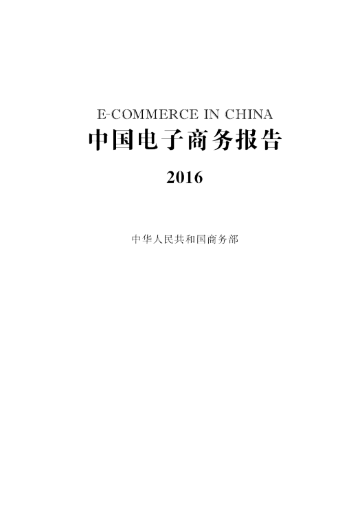 中国电子商务报告(2016)