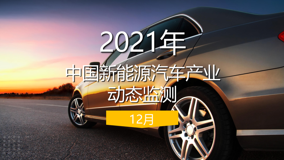 2021年12月份中国新能源汽车产业动态监测