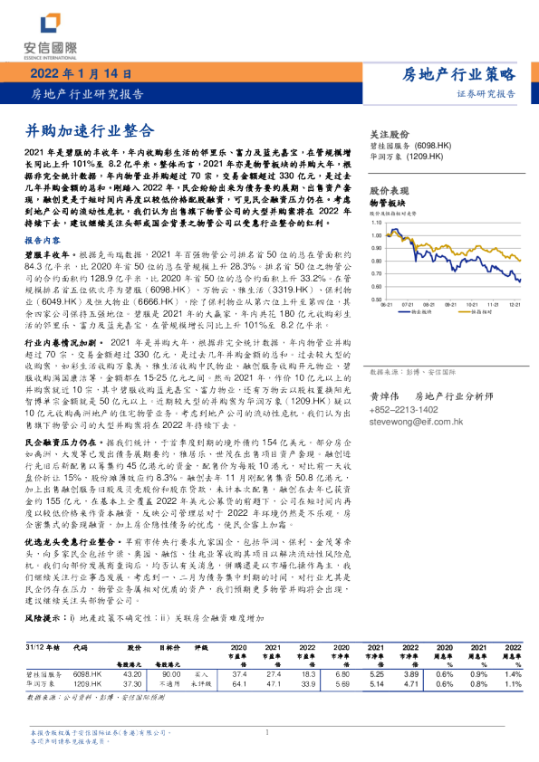 房地产行业研究报告：并购加速行业整合