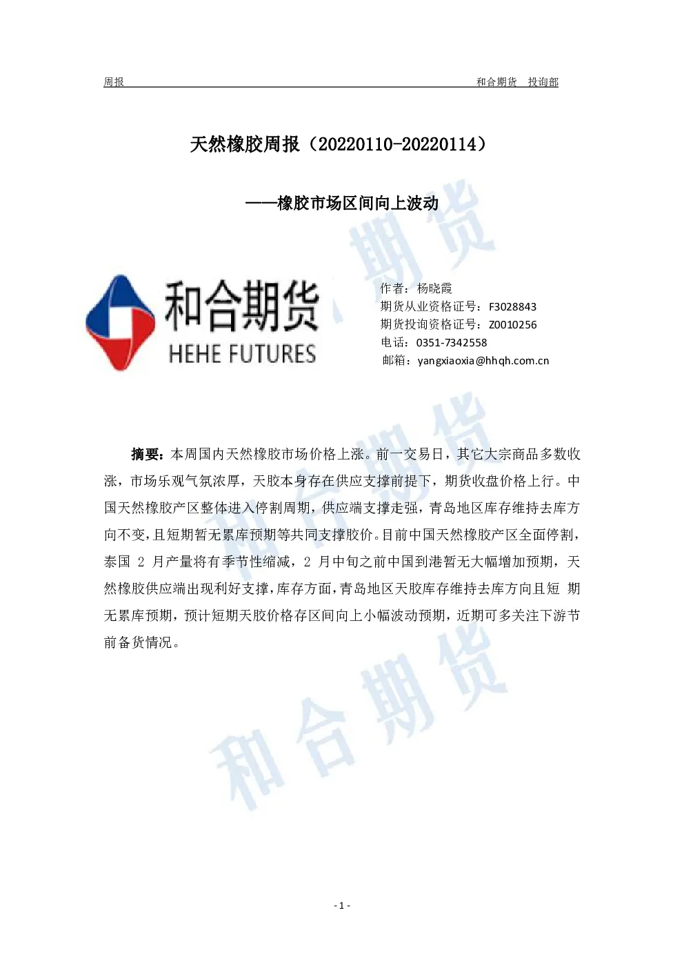 报告封面