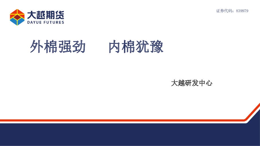 外棉强劲，内棉犹豫