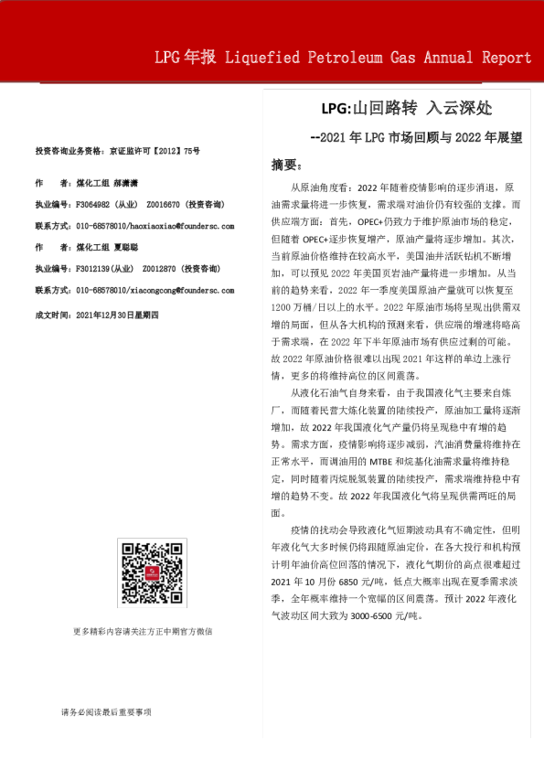 LPG年报