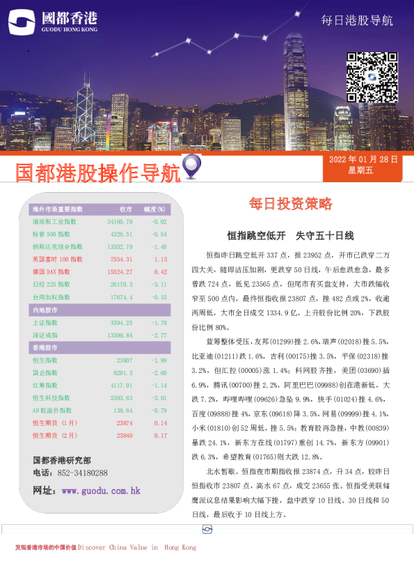 每日港股导航