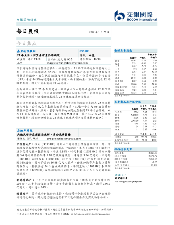 交银国际每日晨报