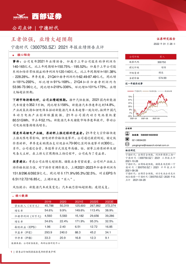 2021年报业绩预告点评：王者恒强，业绩大超预期
