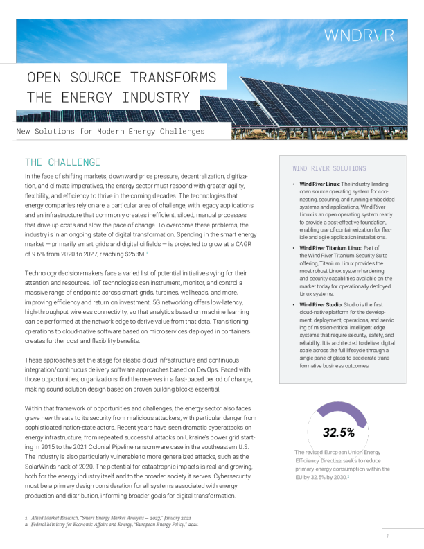 开源改变能源行业