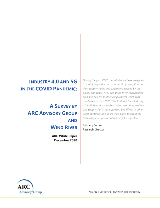 新冠疫情下的工业4.0和5G