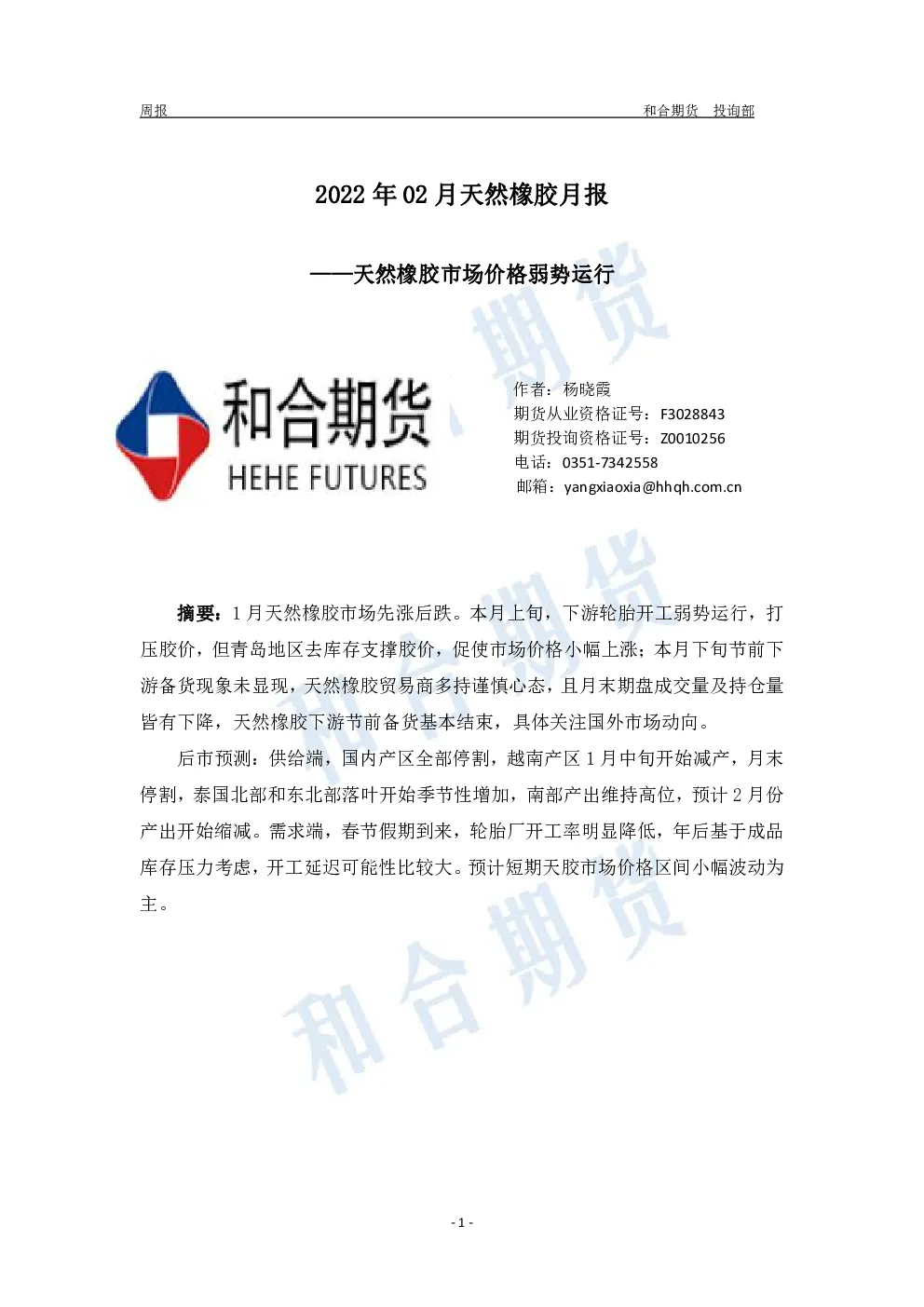 报告封面