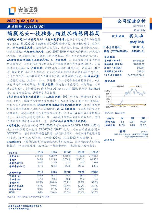 隔膜龙头一枝独秀，精益求精稳固格局
