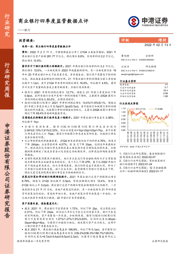 银行业：商业银行四季度监管数据点评