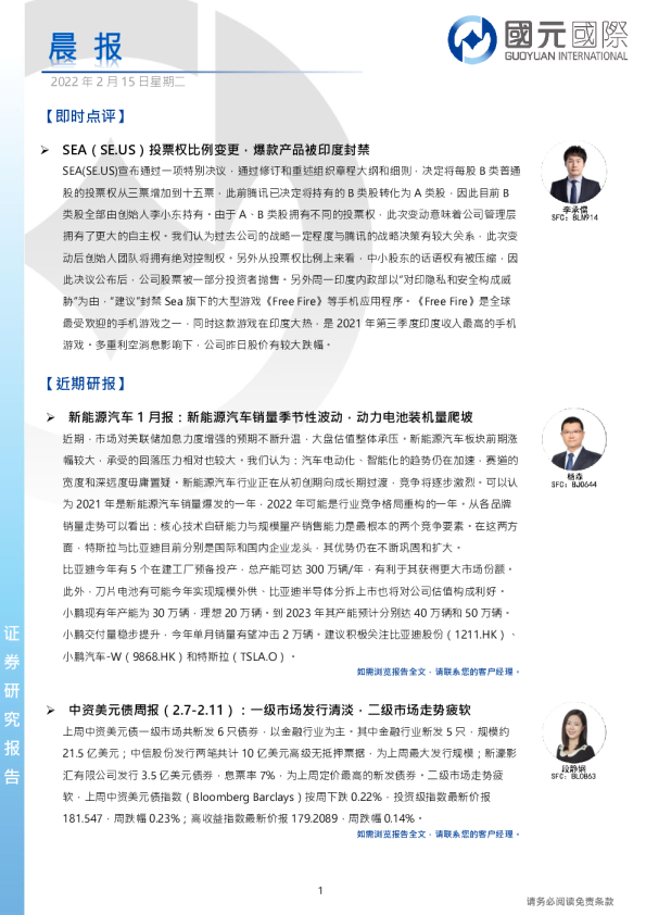 国元国际晨报