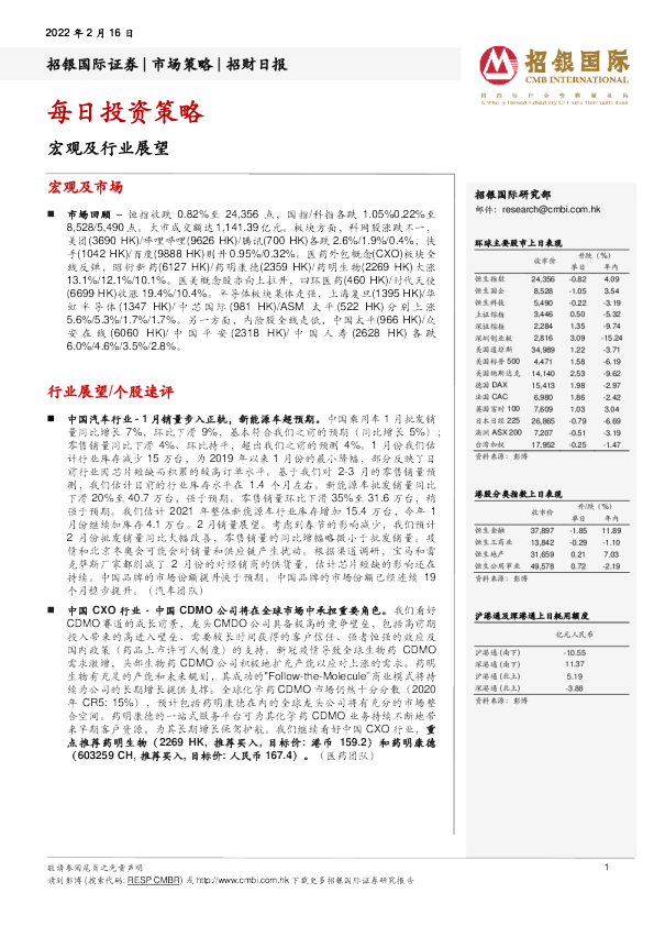 宏观及行业展望