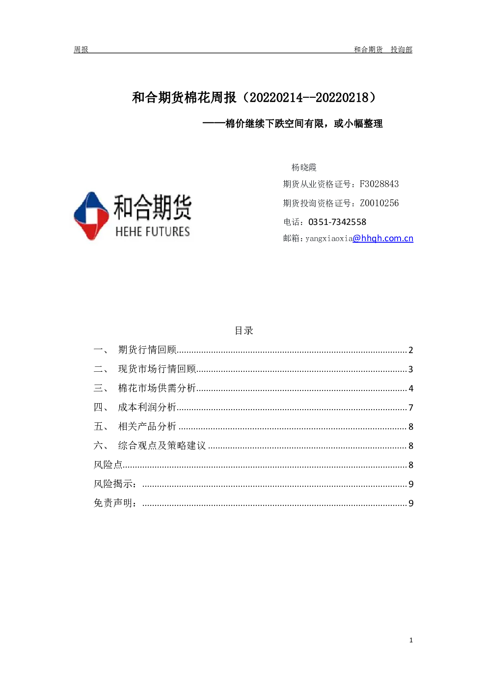 报告封面