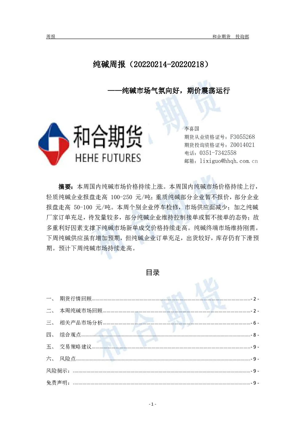 报告封面