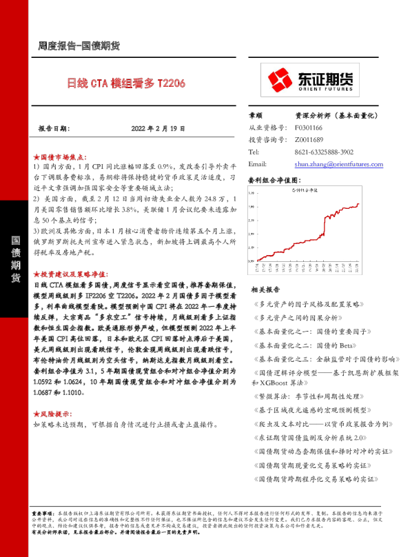 日线CTA模组看多T2206