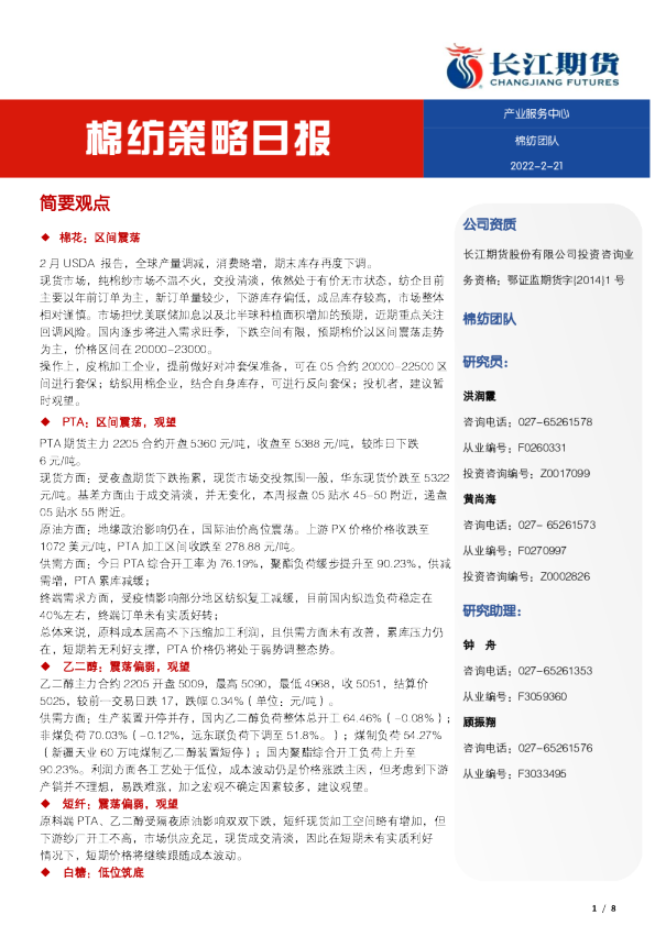 棉纺策略日报