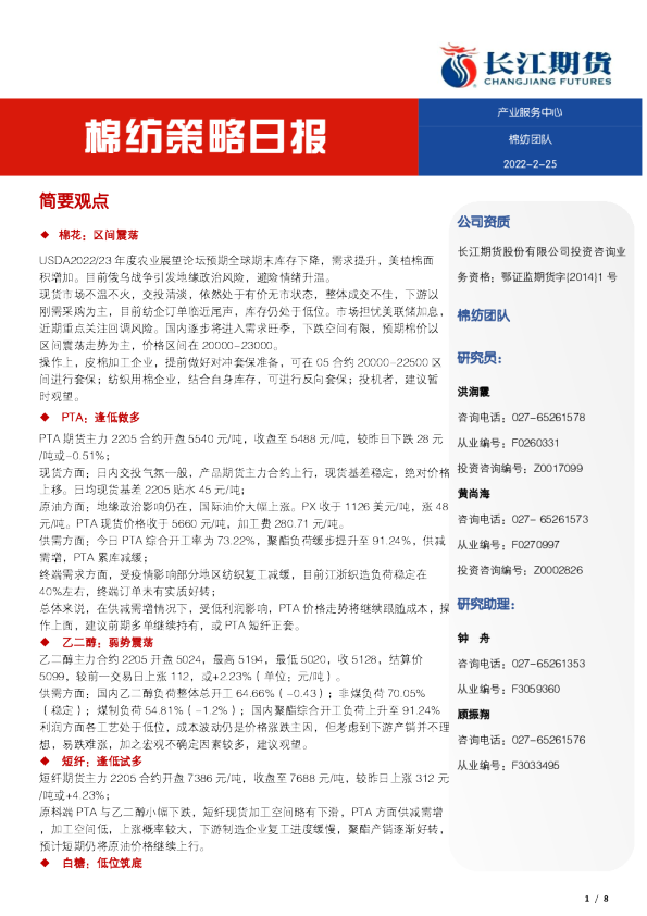 棉纺策略日报