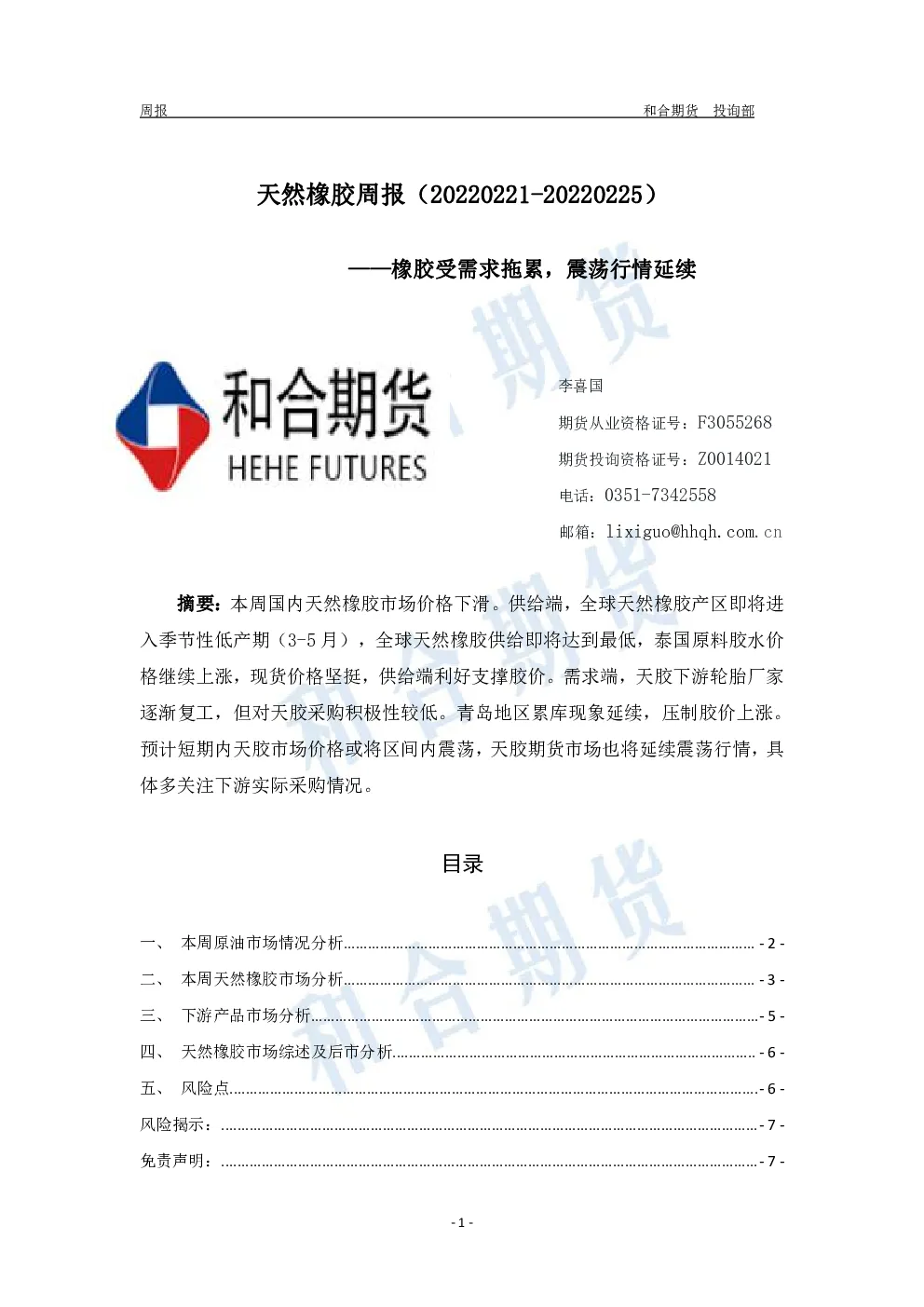报告封面