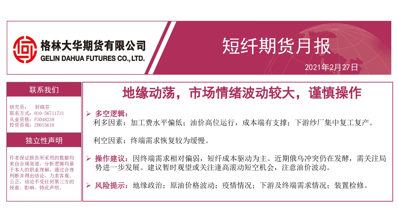 报告封面