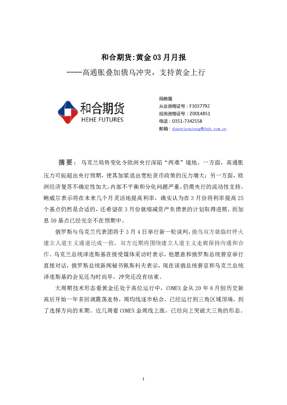 报告封面