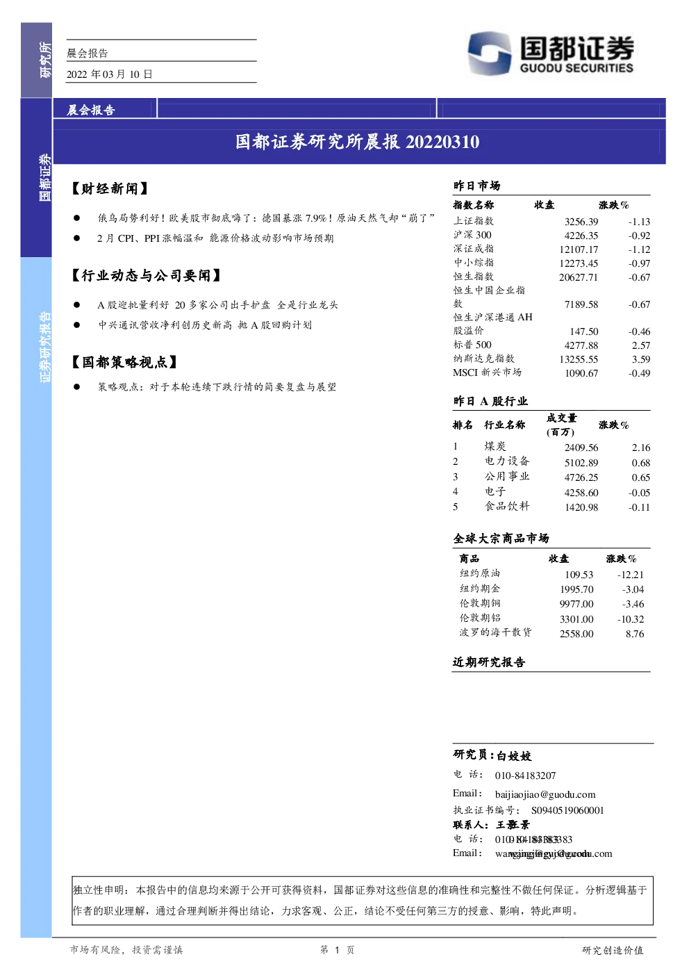 报告封面