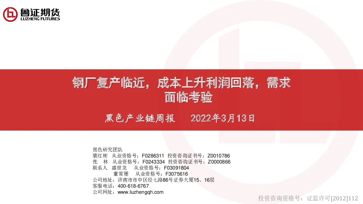 报告封面