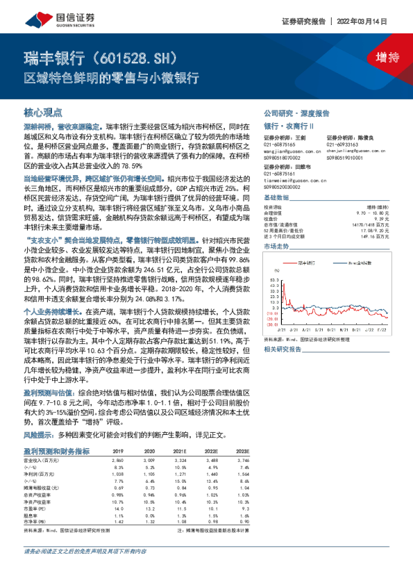 区域特色鲜明的零售与小微银行