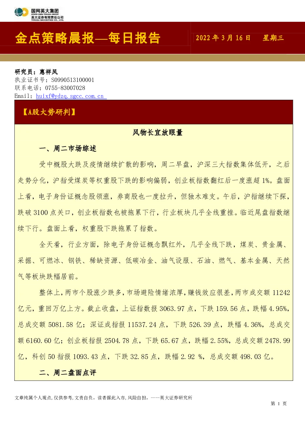 报告封面