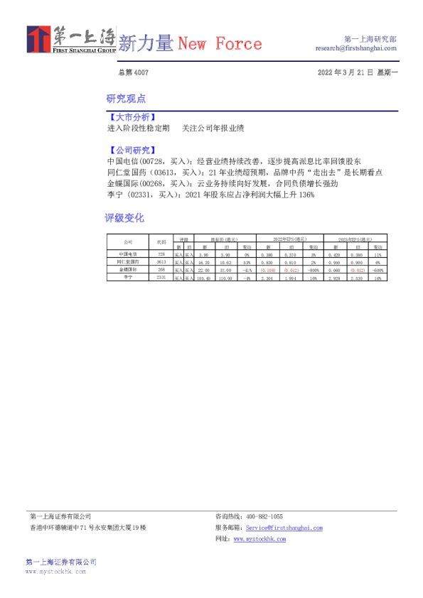 新力量New Force总第4007期