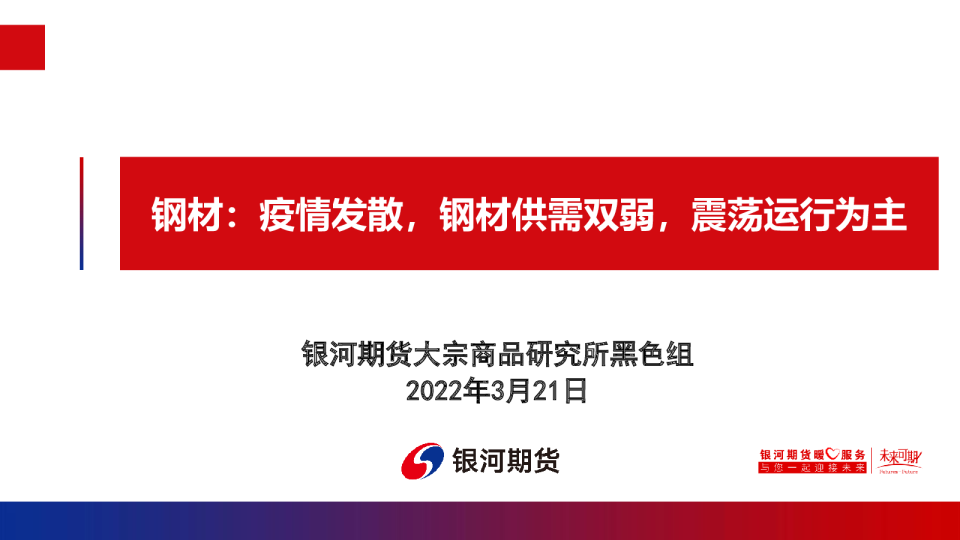 钢材：疫情发散，钢材供需双弱，震荡运行为主