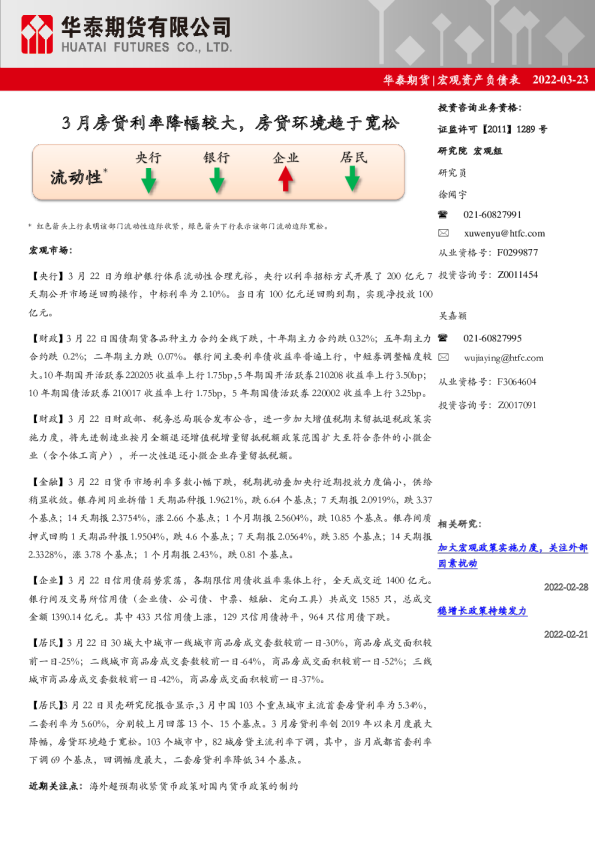 宏观资产负债表：3月房贷利率降幅较大，房贷环境趋于宽松
