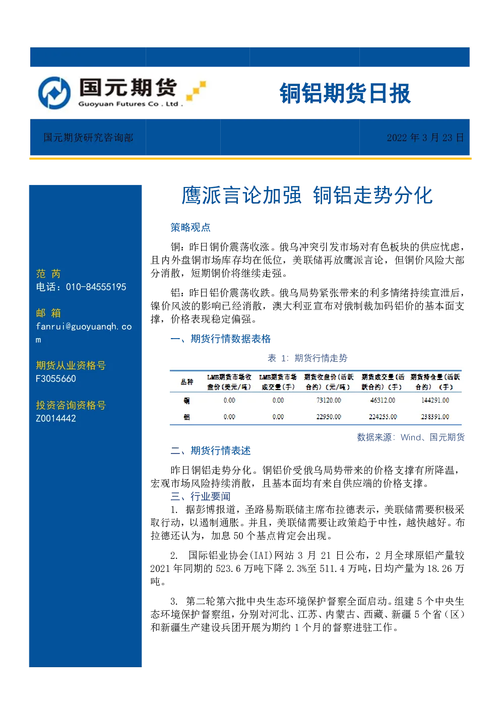报告封面
