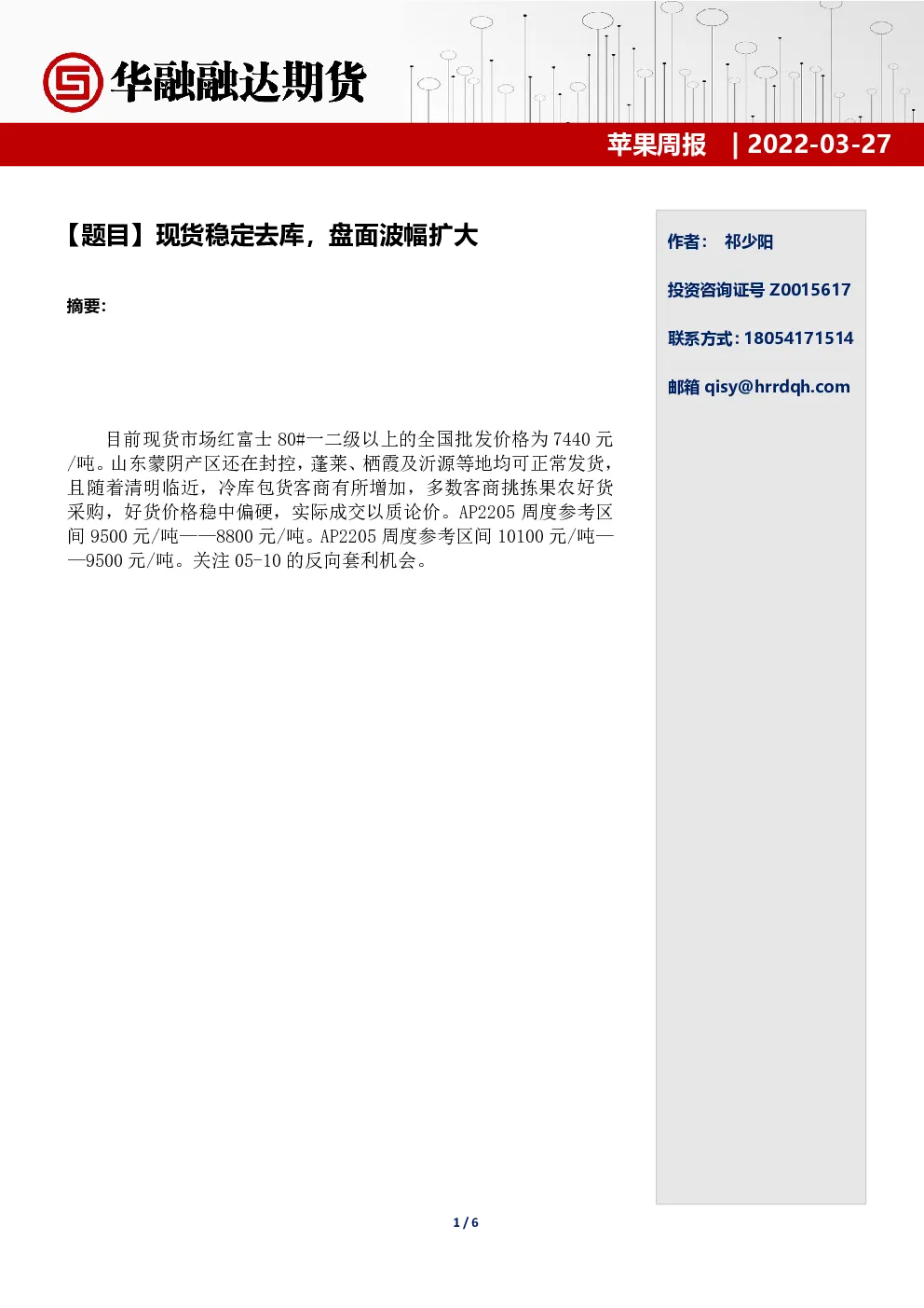 报告封面